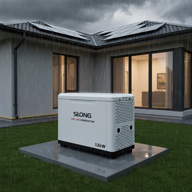 Генератор природного газа, 10 кВт для тихого дома, бензин, сжиженный нефтяной газ, три-топливо для жилых помещений